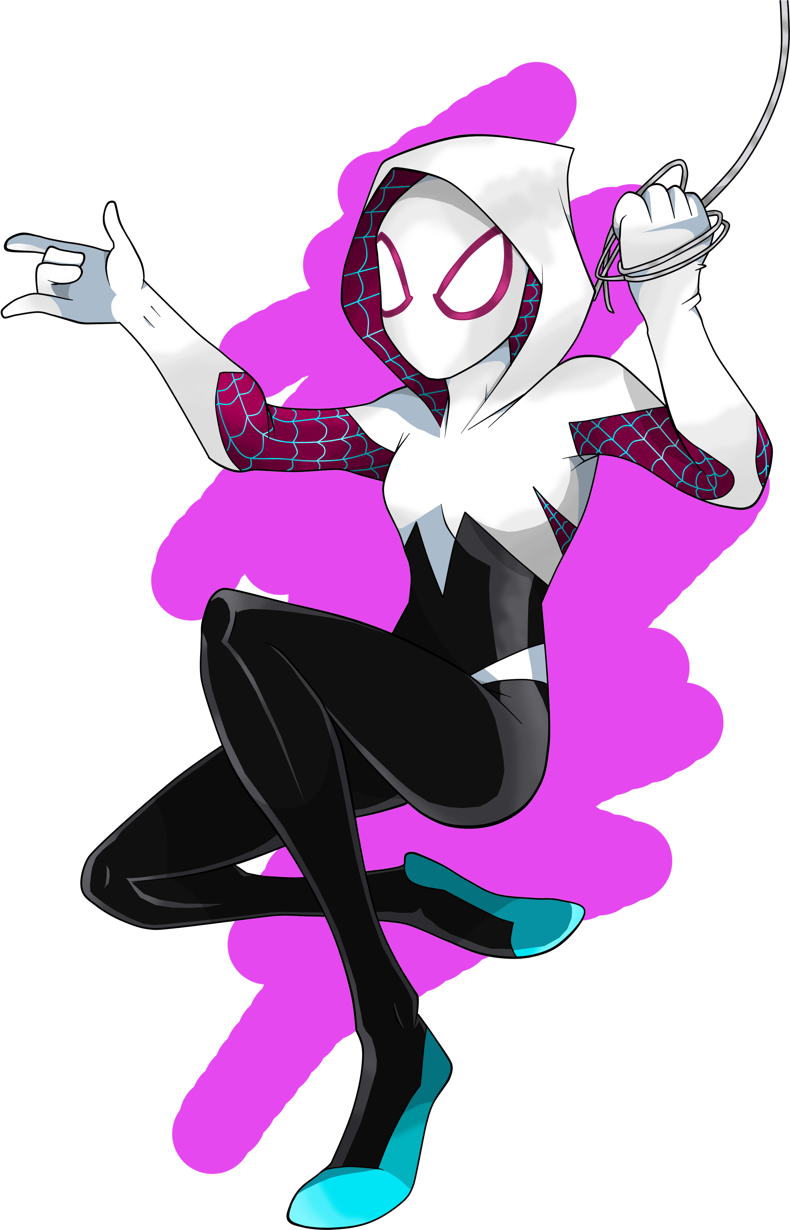 Showing Post & Media For Cartoon Spider Gwen - Spider Gwen Transparent Png (3240x4320)