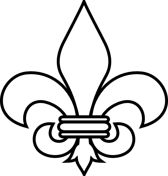 Saints Clip Art At Clker Com Vector Clip Art Online - Fleur De Lis Clip Art (570x598)