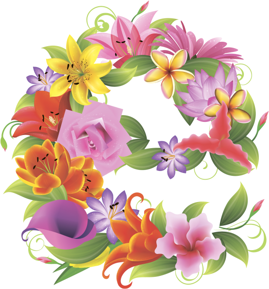 Английский Алфавит, Буква E, Цветочный Алфавит, Цветы, - Alphabet (600x600)