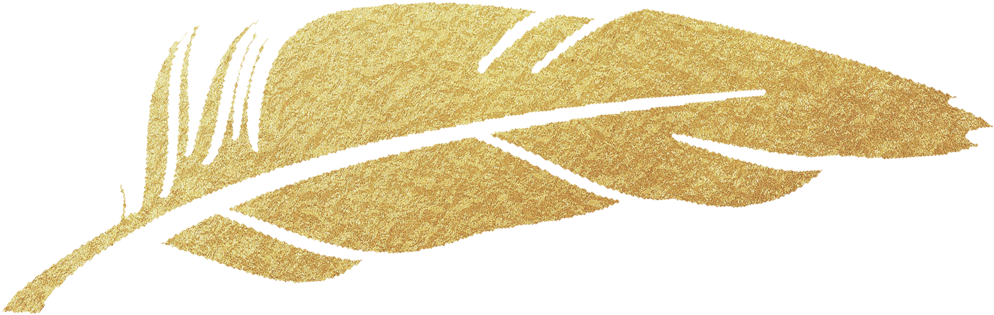 Golden Feather - Gold Feather Clip Art (1000x328)