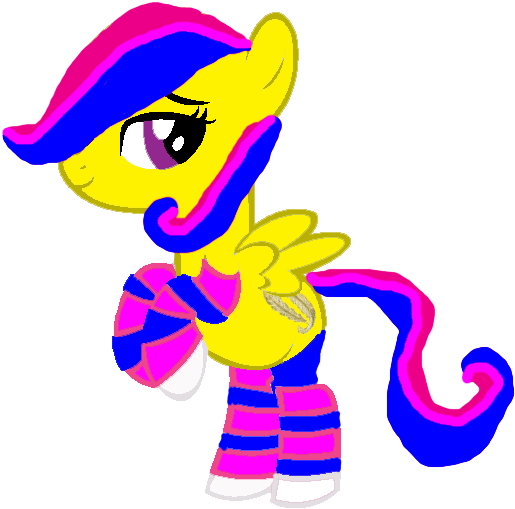 Gold Feather Filly With Socks By Furby-art100 - Gold Feather Filly With Socks By Furby-art100 (552x590)