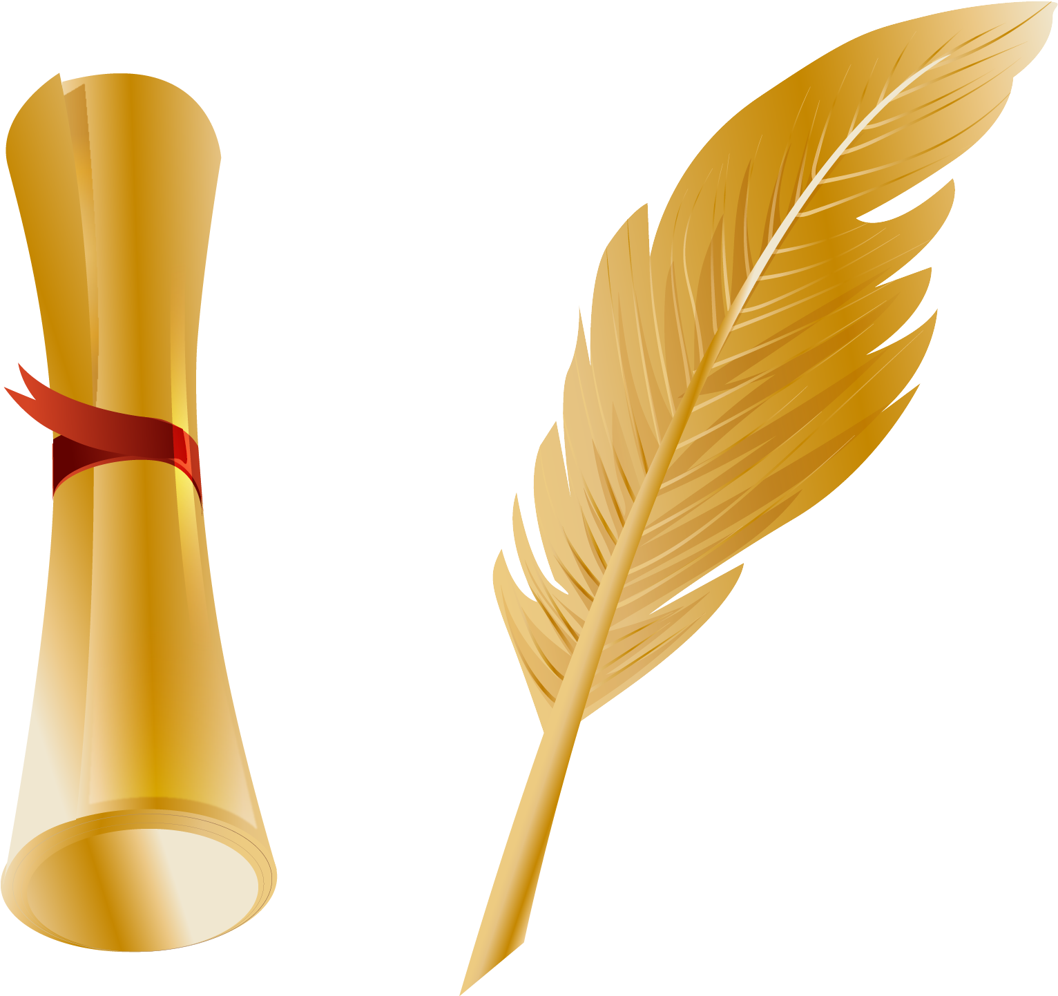 Paper Quill Pen Feather - Quill Pen Png (1547x1462)