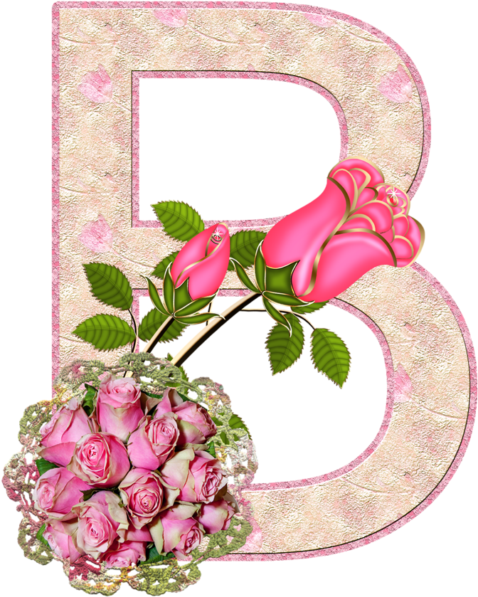 Flores Y Letras Para Decoupage - Alfabeto Flor Fundo Transparente (721x1280)