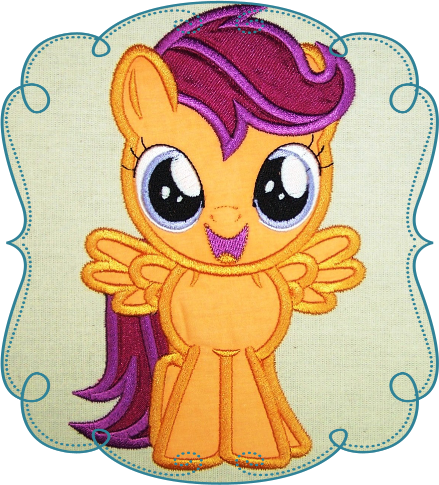 Cutie Cruisaders Applique Machine Embroidery Design - Machine Embroidery (1000x1000)