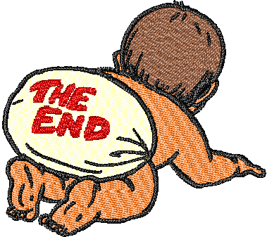 Baby Free Embroidery Designs - Baby The End Gif (379x337)