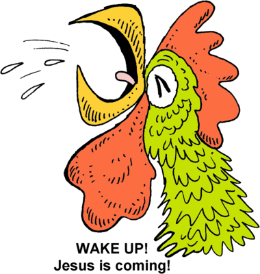 Rooster Crowing Clipart Of A On Pictures Vfe9u7 Clipart - Cartoon (380x400)
