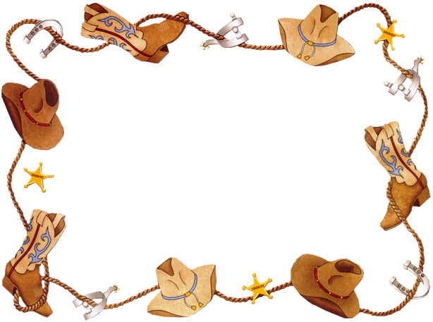 Free Western Border Clip Art - Country Western (614x457)