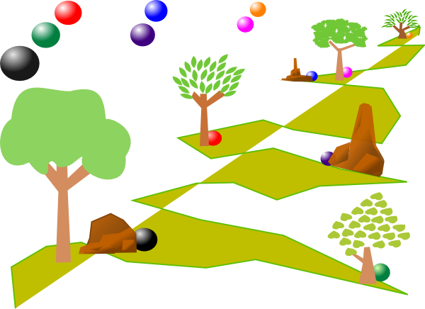 Journey Through Landscape Clip Art - Trees Clip Art (600x436)
