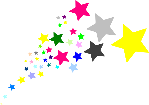 Transparent Background Stars Clipart (600x424)