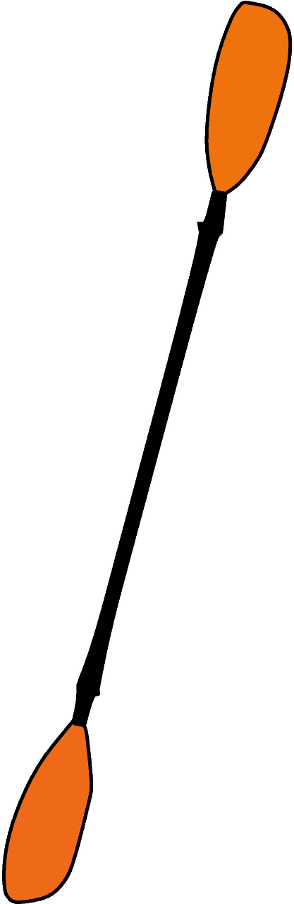 Feathered Or Parallel Blades - Kayak Paddle Png (640x1280)