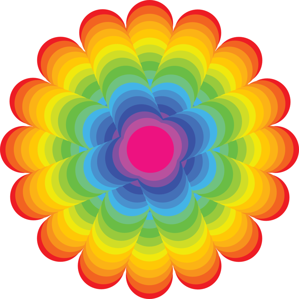 Download and share clipart about Rainbow Flower Website Png - Rainbow Flowe...