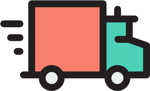 Truck Clipart Transparent Background - Cartoon Delivery Truck (512x512)