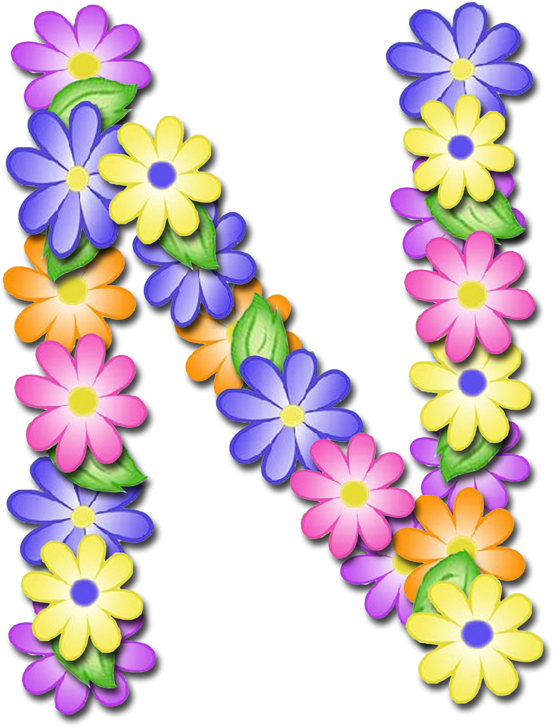 Alfabeto De Primavera Letras Em Png Muito Lindo Letras - Letras De Flores Png (1600x1539)