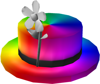 Pretty Rainbow Flower Top Hat - Pretty Rainbow Flower Top Hat (420x420)