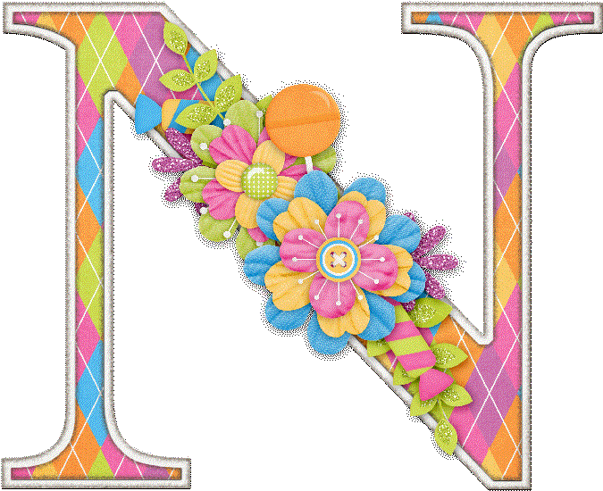 Alfabeto Letras Mayúsculas Adornadas Con Flores - Abecedario De Flores (700x598)