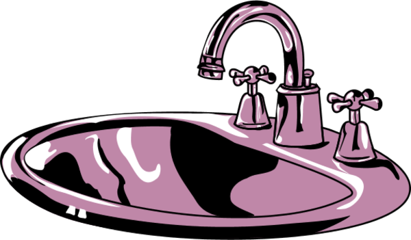 Sink Clip Art - Sink Clipart (600x351)