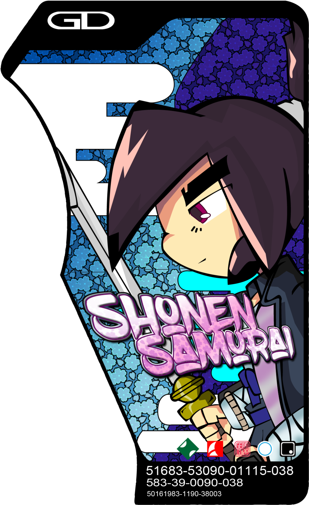 Premium Shonen Samurait Gasshat Sticker By Netro32 - Shōnen Manga (1024x1638)