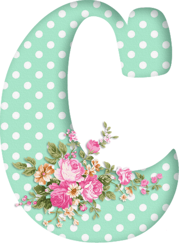 Veronica De - Abecedario Con Flores Para Imprimir (590x800)