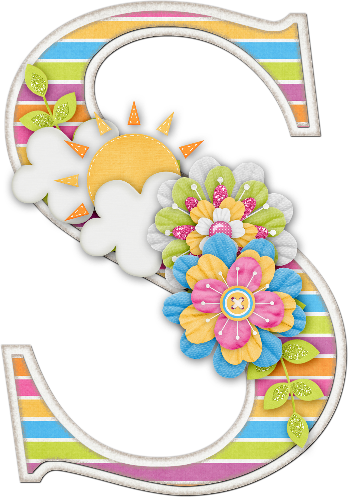 Alfabeto Colores Y Flores - Letter (1333x1756)