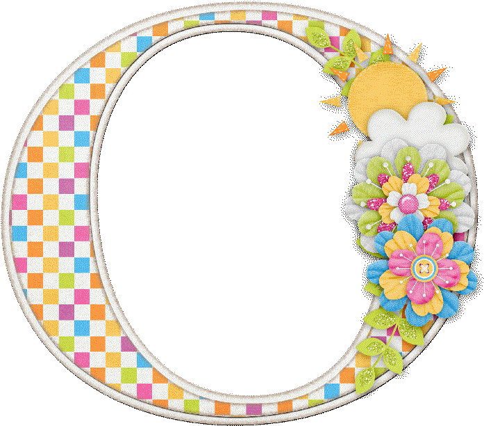 Alfabeto Letras May&250sculas Adornadas Con Flores - Letra O Mayuscula Con Diseño (700x639)