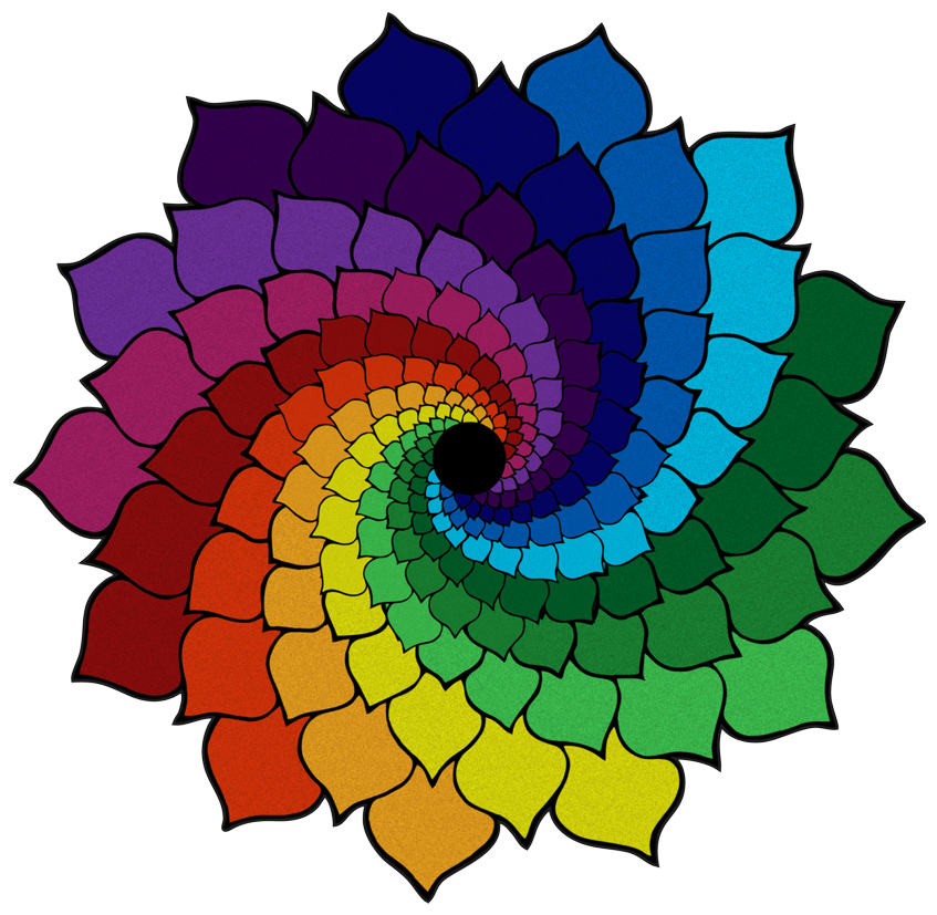 Adesivo Mandala Flor Arco-íris / Rainbow Flower Mandala - Rainbow (962x962)