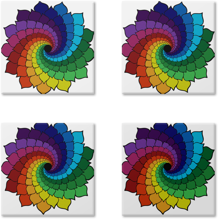 Magneto Mandala Flor Arco-íris / Rainbow Flower Mandala - Rainbow (800x800)
