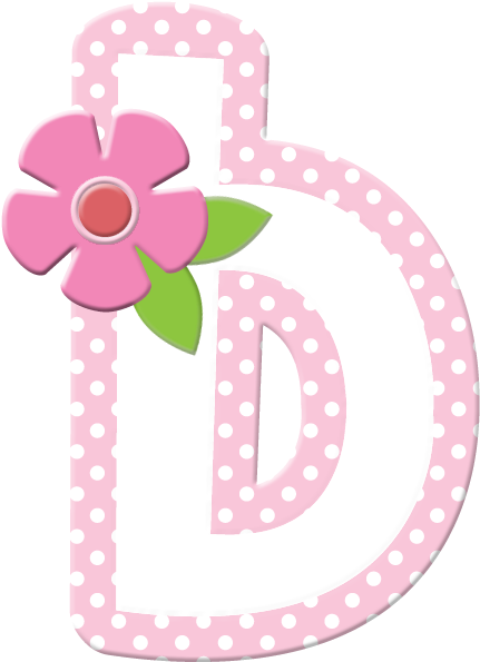 Alfabeto Con Flores Y Orilla Rosa - Letras De Color Rosado Para Imprimir (559x653)