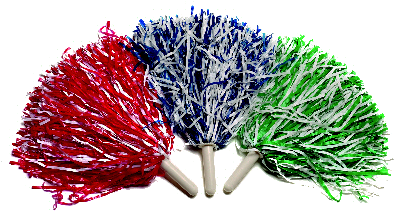 Pom Poms Red / White - Pom-pom (400x400)