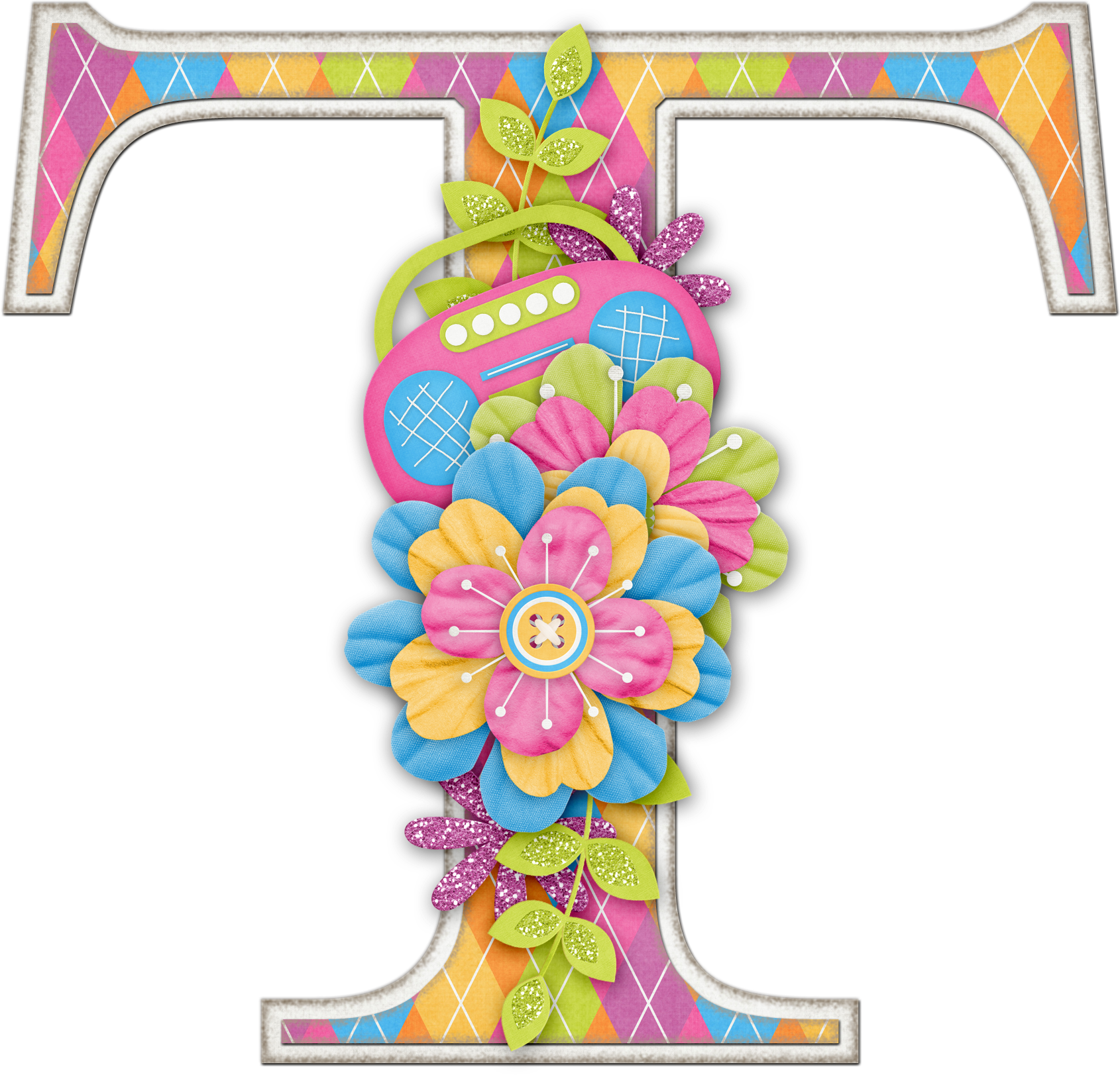Alfabeto Colores Y Flores - Alphabet (1734x1698)