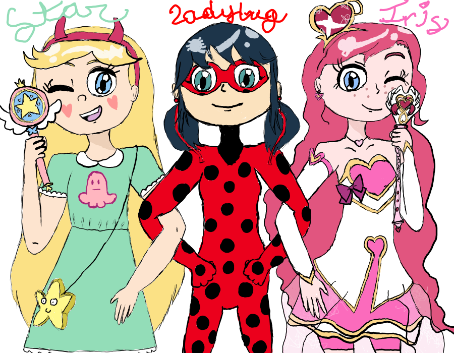 Iamsailormoon0025 4 0 Ladyrock Vs The Forces Of Evil - Miraculous Ladybug And Star Vs The Forces (900x700)