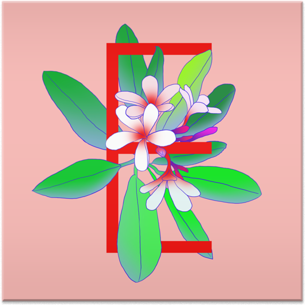 Azulejo Monograma Floral E De Eveline Pezzinina - Monogram (800x800)