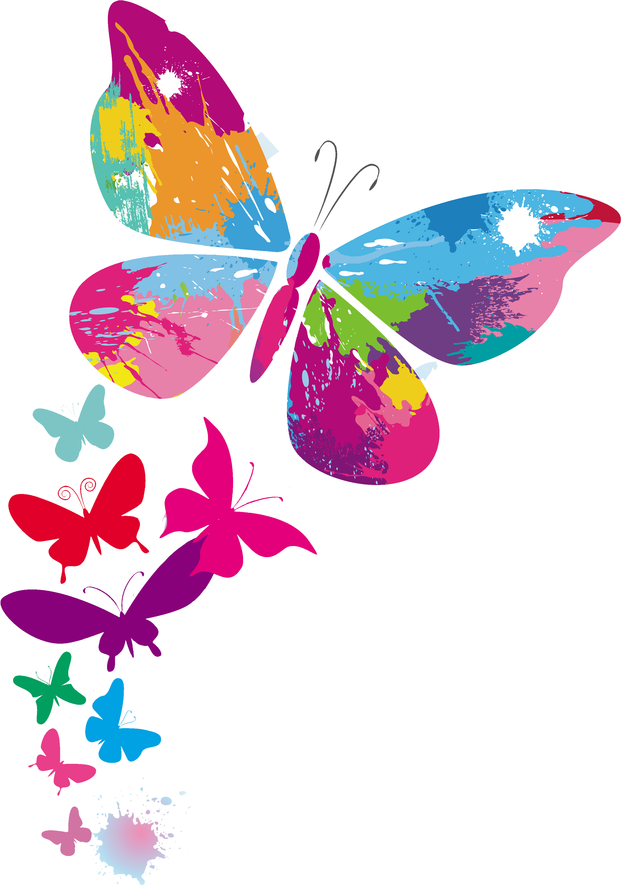 Butterfly Color Clip Art - Facebook Greetings Happy Birthday Daughter (2480x3508)