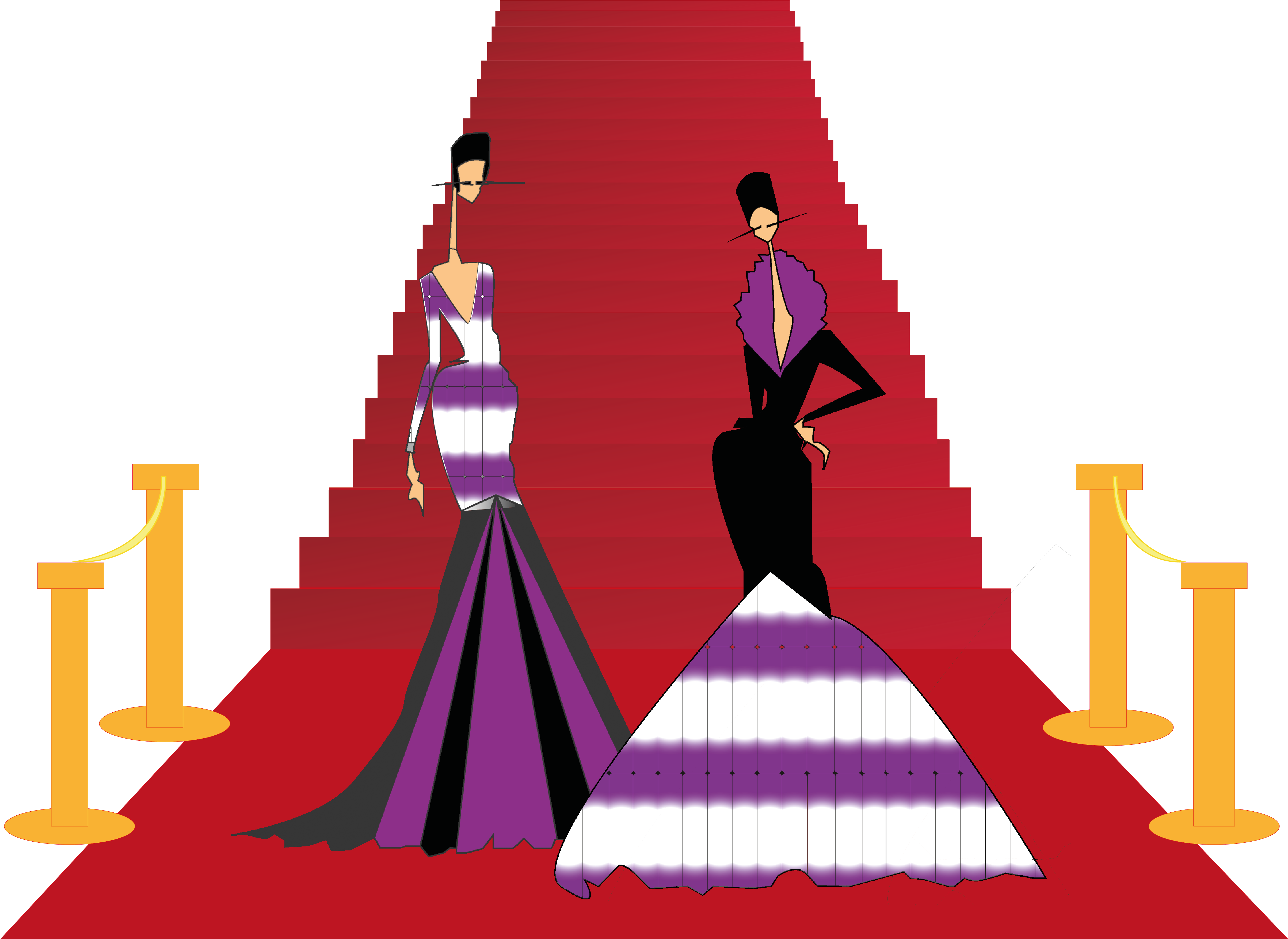 Red Carpet Clipart Art Deco - Art Deco Red Illustration (4961x3508)