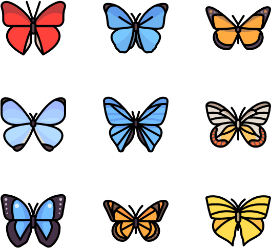 Butterflies - Butterfly Icon (600x564)