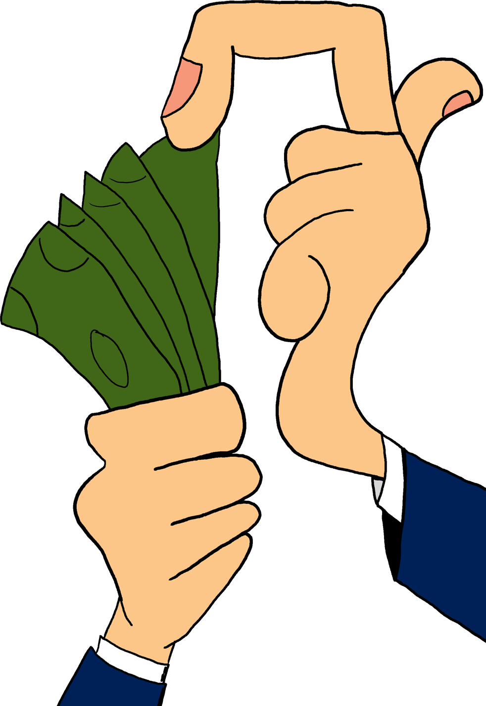 Giving Money Clipart - Money Hand Png Animation (982x1428)