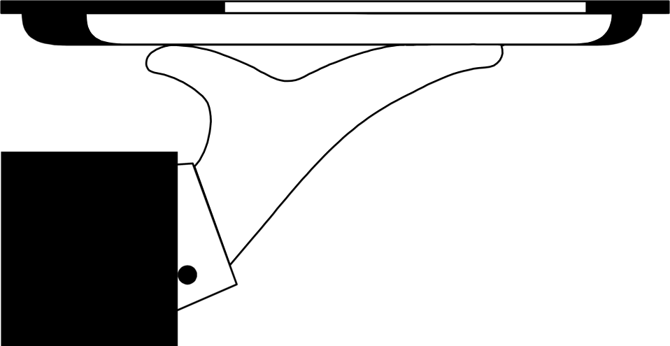 Butler&hand Clipart - Food - Hand Holding Tray Clipart (958x495)