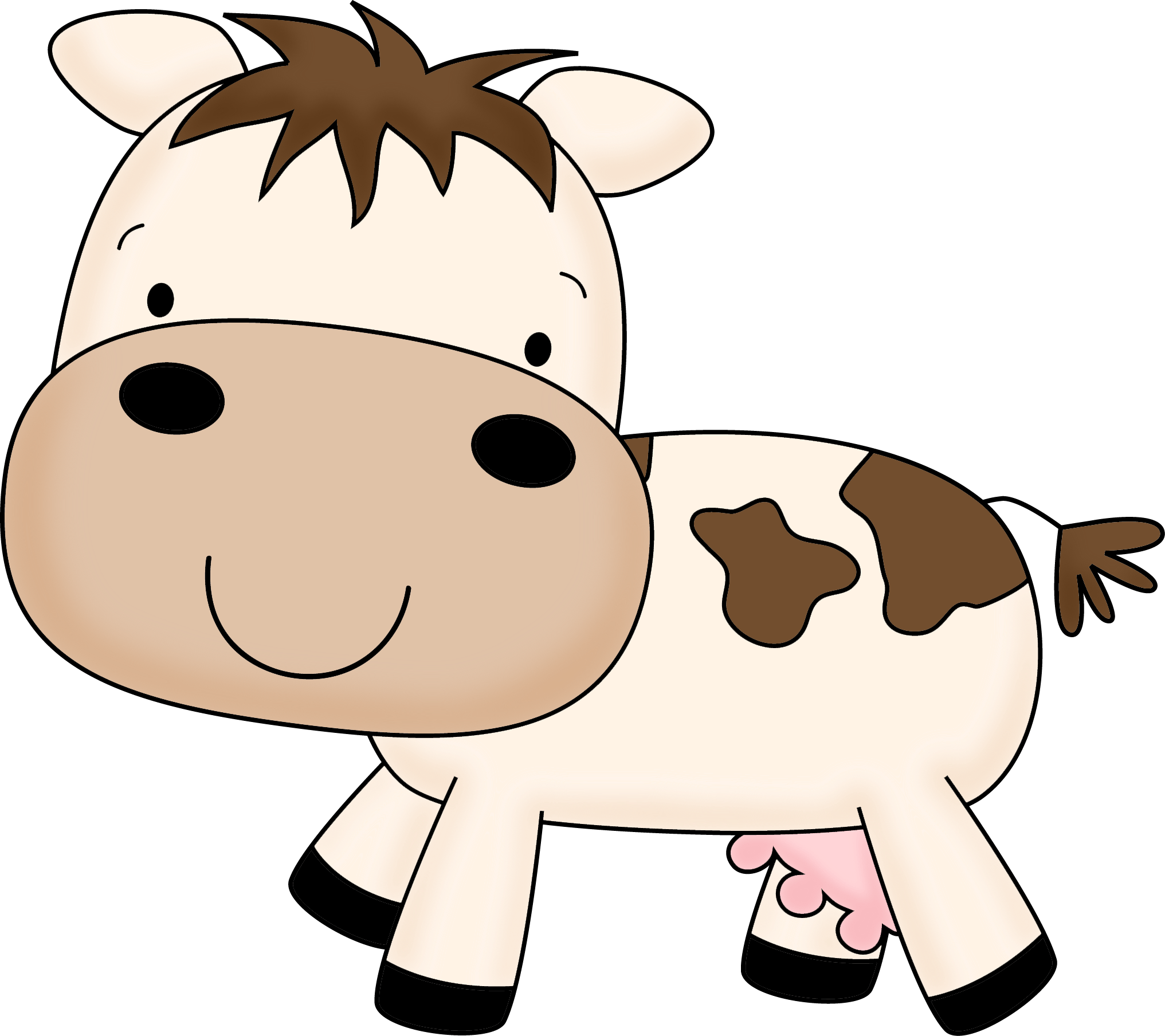 Minecraft Cow Clipart - Baby Cow Clipart (2033x1808)