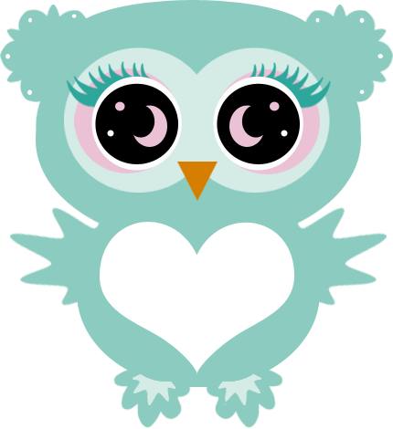 Turquoise Chic Owl Clip Art At Clker - Teal Owl Clipart (430x470)