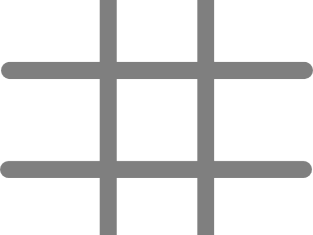 Grid Clipart Tic Tac Toe - Cross (640x480)