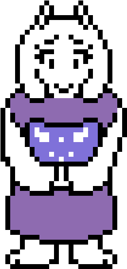 Toriel Sprite/pixel Art By Seasidelullabi - Undertale Toriel And Asgore (340x580)