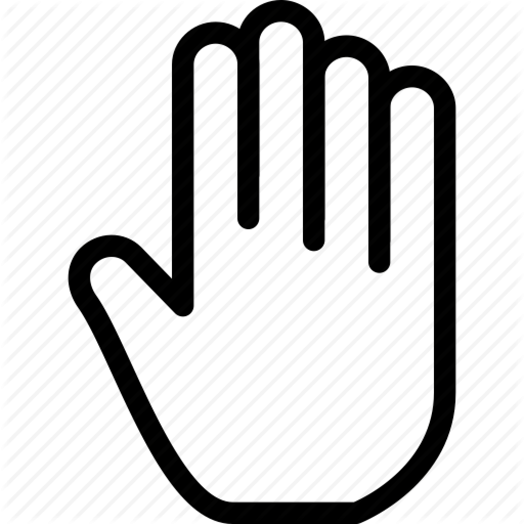 Creative Finger Fingers Five Five Fingers Gesture Grid - Five Finger Png (1024x1024)