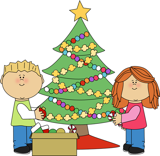 Free Clipart Preschool Christmas Tree - Decorate Christmas Tree Clipart (550x536)