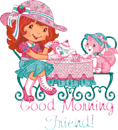 Good Morning Glitters - Cute Animated Good Morning (385x425)