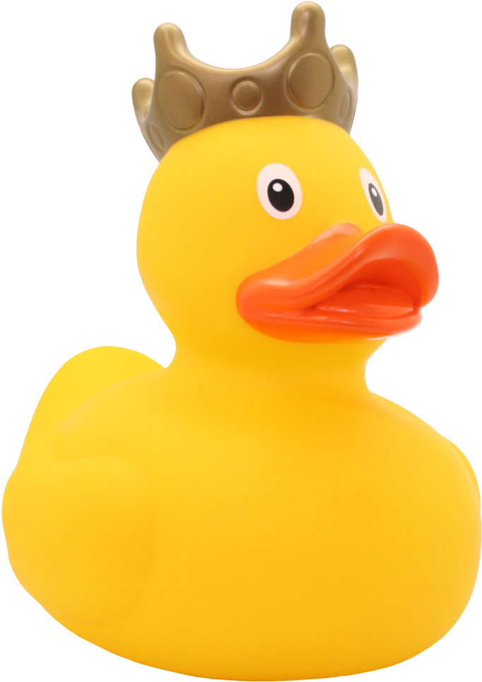 Personalised Xxl Yellow Rubber Duck With Crown, 25 - Duck With Crown (1024x1024)