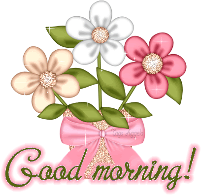Lovely Way To Say Good Morning - Good Morning With Flowers Gif (422x400)