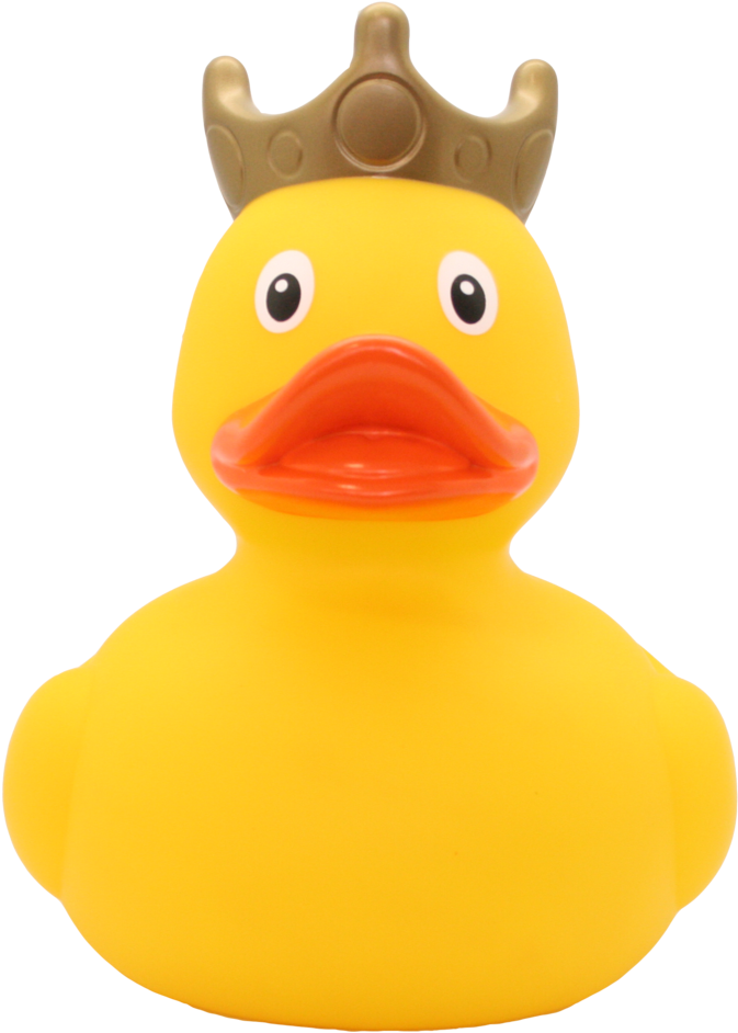 Personalised Xxl Yellow Rubber Duck With Crown, 25 - Duck With Crown (1024x1024)