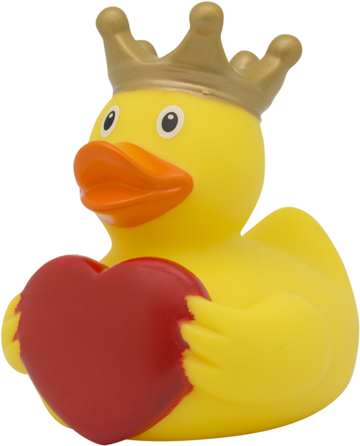 Rubber Duck With Greeting Heart By Lilalu - Duck (1024x1024)