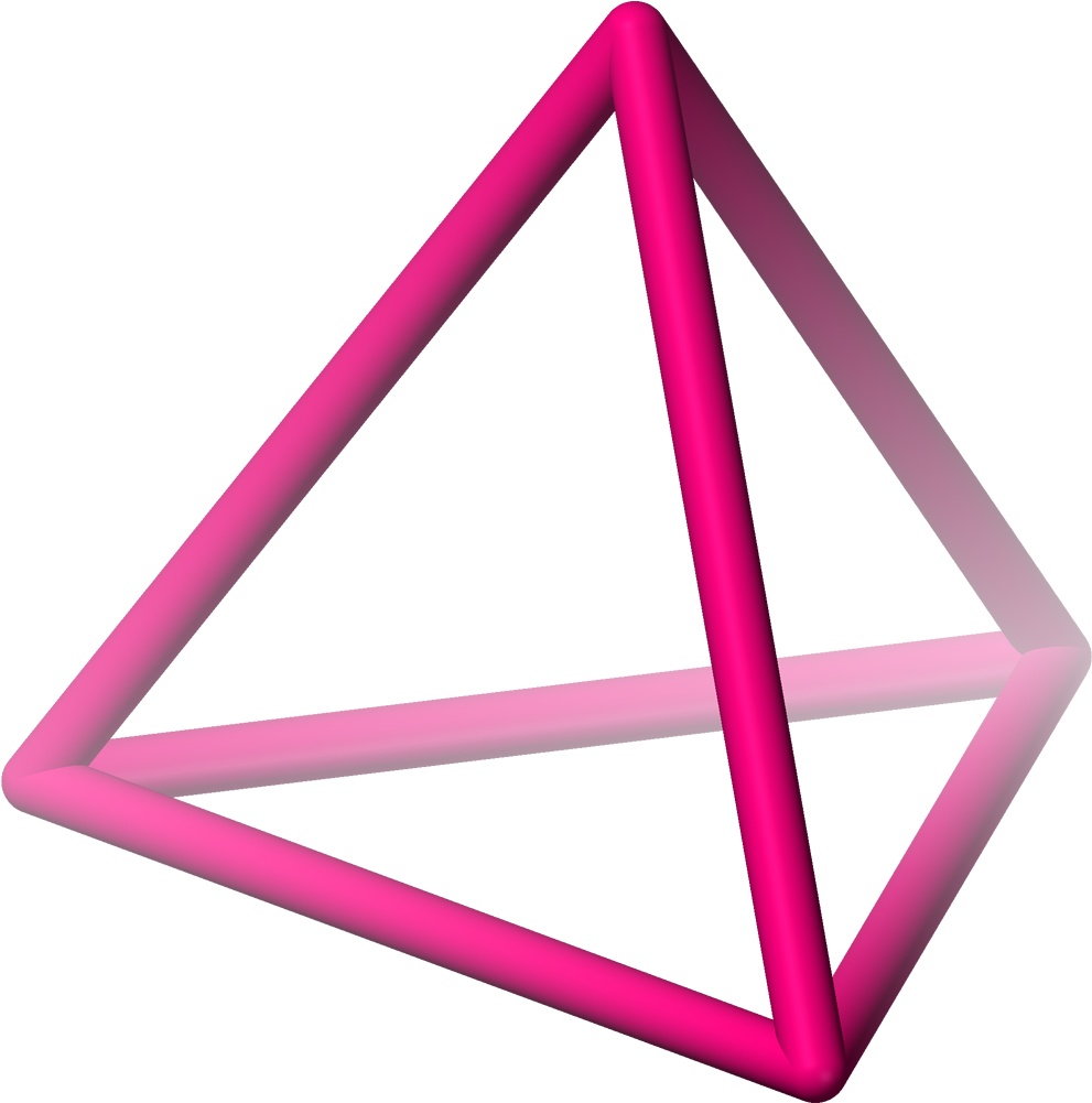 Pyramid Clipart Shaped Object - Tetrahedron Shape In 3d (1090x1100)