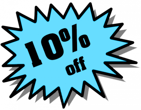 10% Off Coupon - Blowout Sale Clip Art (480x373)