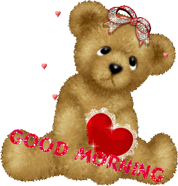 Good Morning With Teddy Gif (364x380)